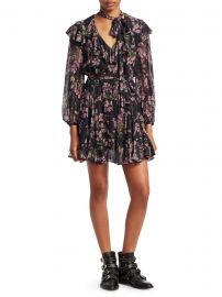 Fleeting Floral Tie Flounce Dress at Saks Fifth Avenue